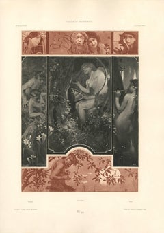 Gerlach's Allegorien Plate #44: "Music" Lithograph