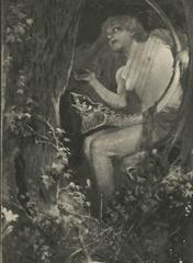 Allegorien-Teller #44 von Gerlach: „Musik“ Lithographie