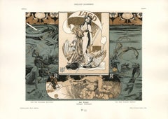 Gerlach's Allegorien Plate #75: "Hunting, Fishing, Rowing, Cycling"