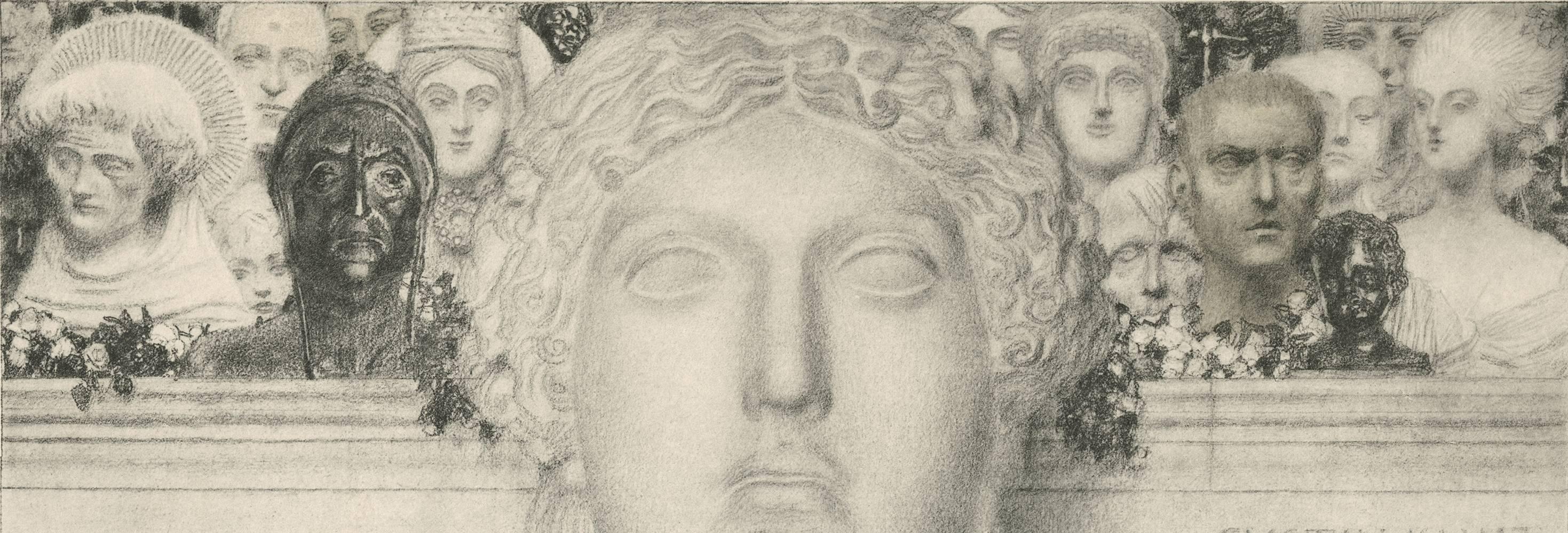 Le Folio Allegorien de Gerlach, planche n° 58 : Lithographie « Sculpture », Gustav Klimt. en vente 2