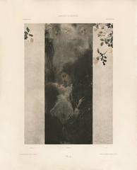 Gerlach's Allegorien, plate #46: "Love" Lithograph, Gustav Klimt.