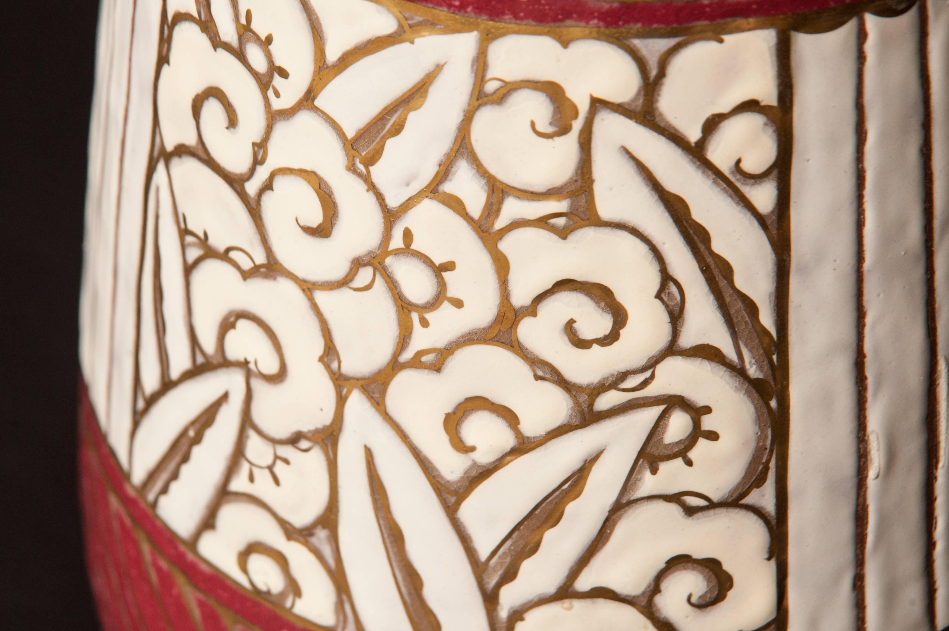 Golden Garden Vase - Art Deco Art by Odette Chatrousse-Heiligenstein