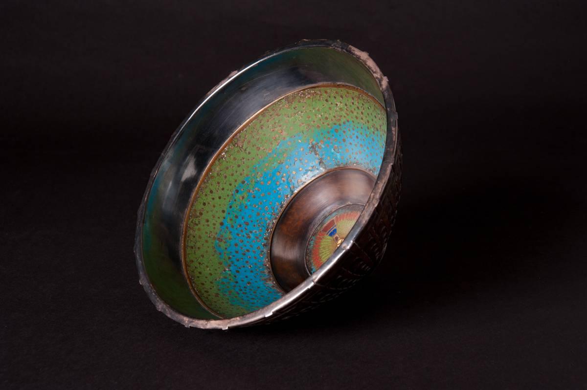 LUDWIG VIERTHALER (1875-1967) Recognized for his technically superior and beautiful metal patinations for tableware, Munich born Ludwig Vierthaler’s designs and metalwork caught the attention of Tiffany & Co., NY, for whom he worked in the 