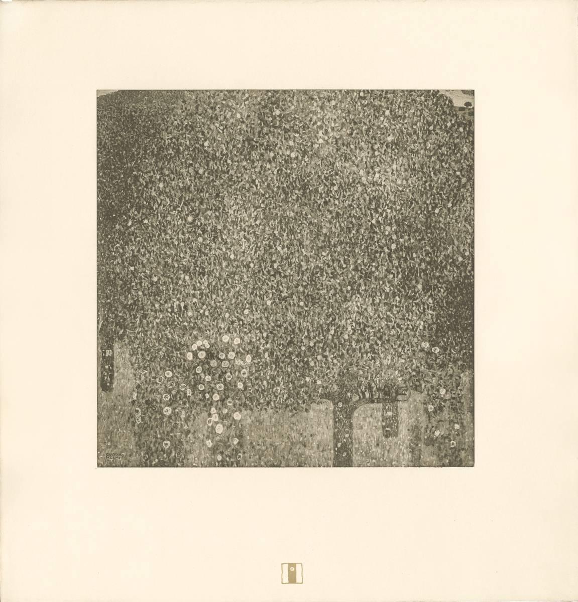Gustav Klimt & K.K. Hof-und Staatsdruckerei Landscape Print – Das Unternehmen: H.O. Miethke Das Werk Foliant „Rose“ mit Kojotypiedruck