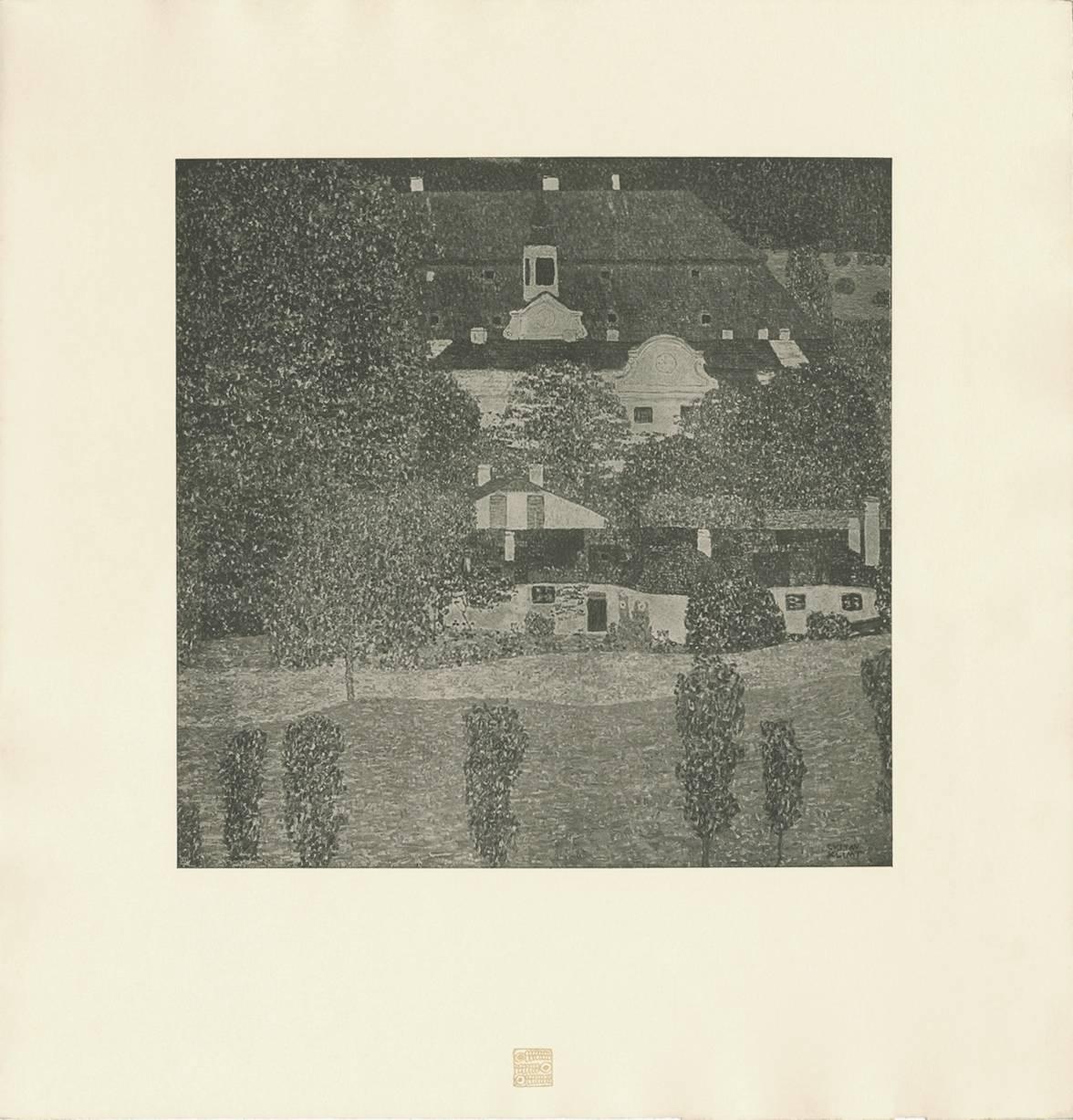Gustav Klimt & K.K. Hof-und Staatsdruckerei Landscape Print - H.O. Miethke Das Werk folio "Schloss Kammer on Lake Attarsee II" collotype print