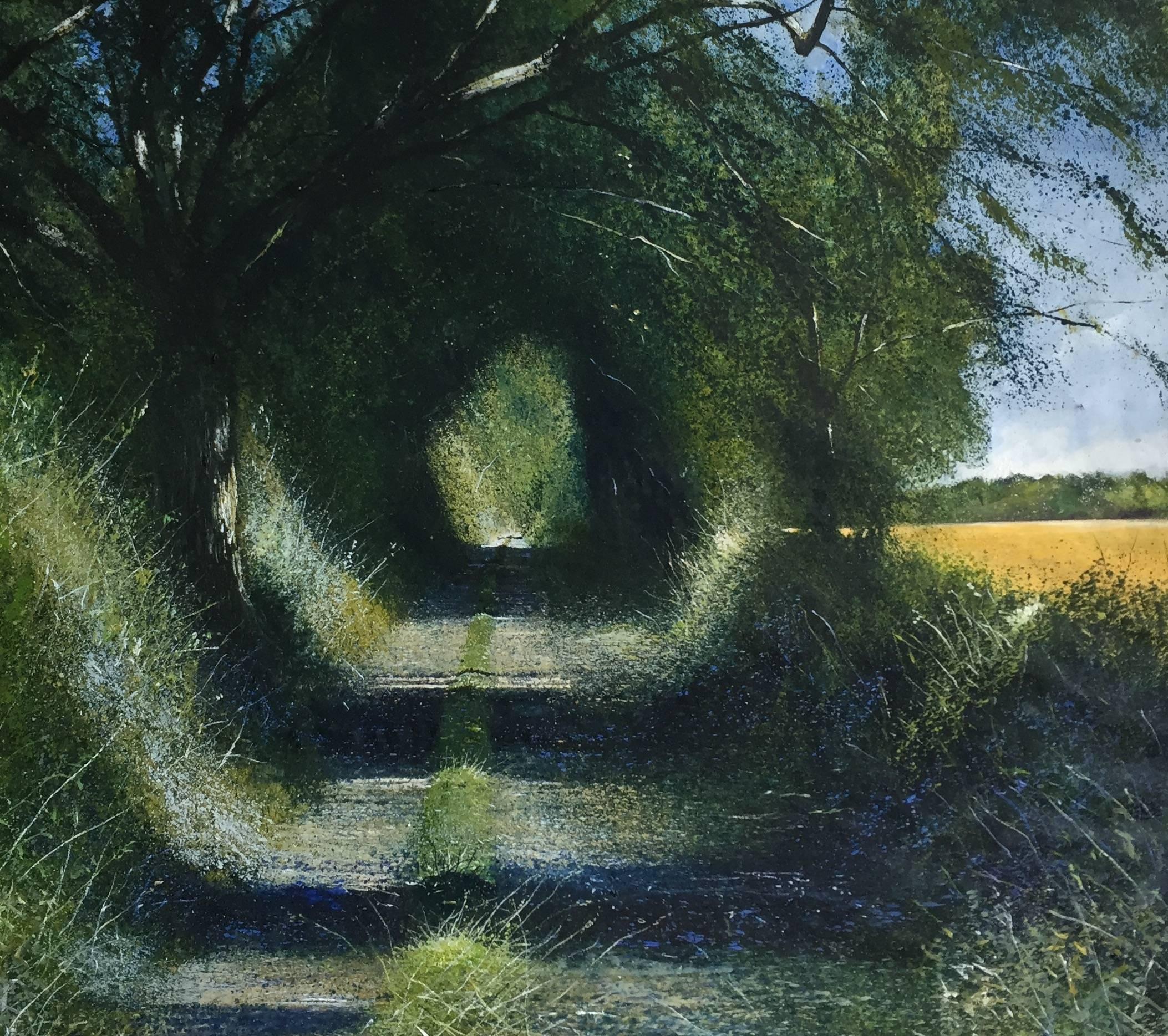 Rory J. Browne Still-Life Painting - The Path along the Harvest Field