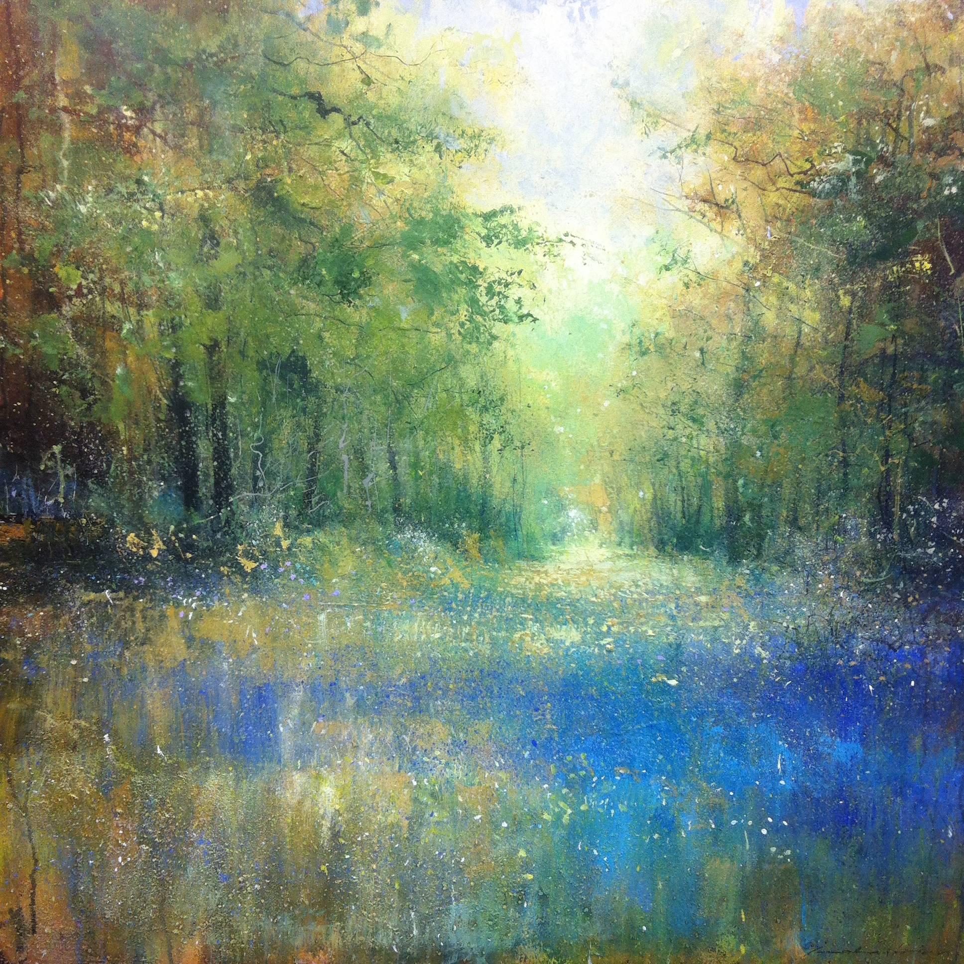 Jonathan Trim Landscape Painting - Bluebell Forest
