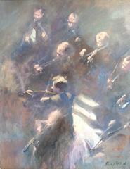 Orchestra String Selection abstract figurative oil painting
