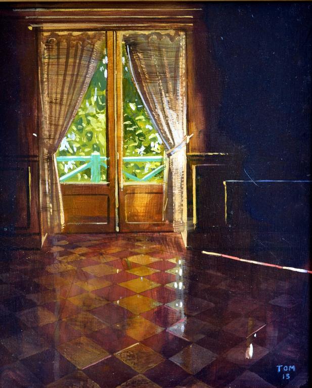 Tom Marsh Light Through the Window, Giverny, interior oil