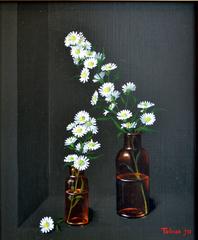 Camomile Flowers still life oil painting