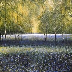 Tranquility , Bluebells realism landscape paintings 