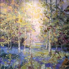 Bluebell Forest Abstract landscape painting