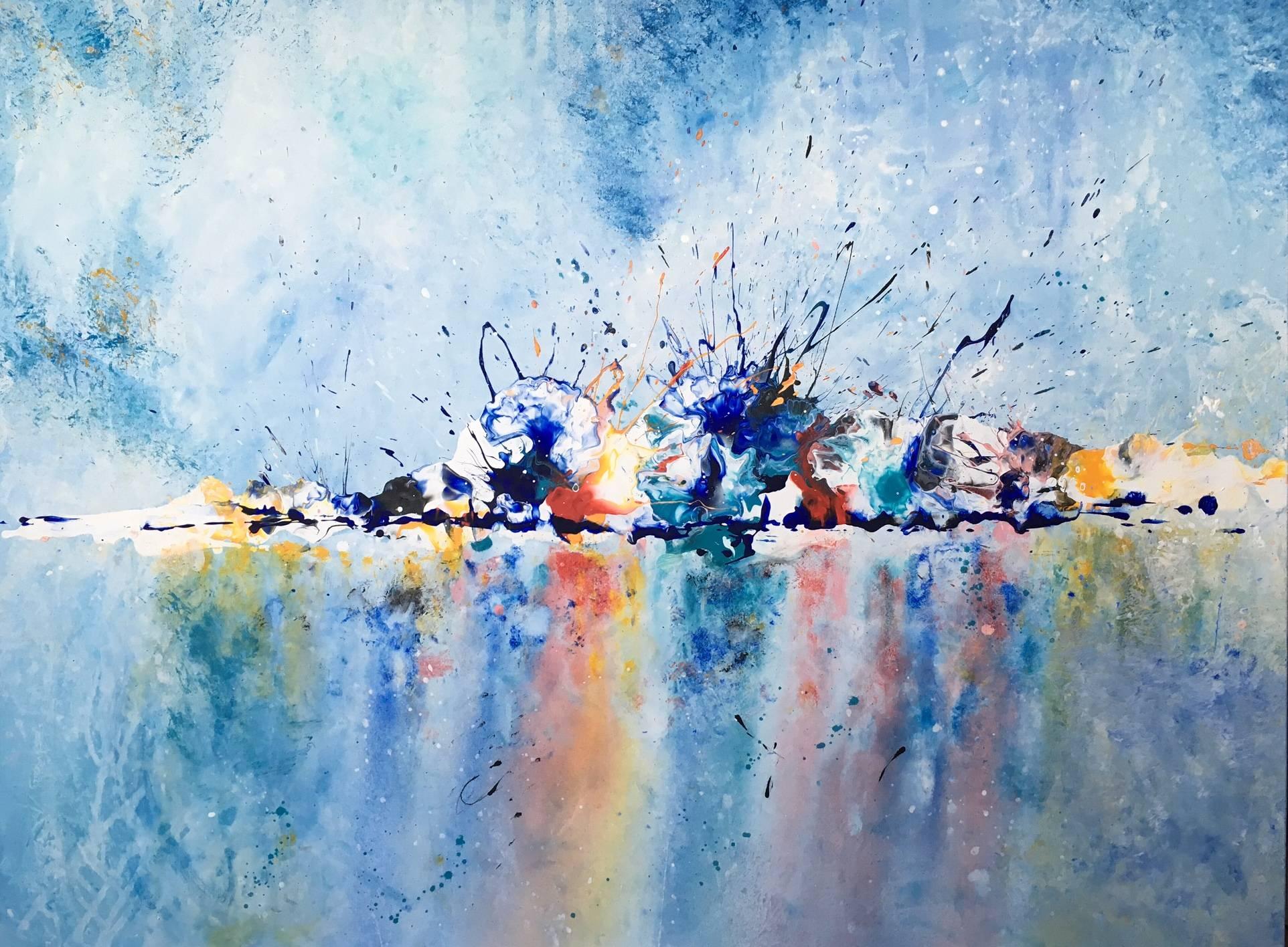 Vita James Landscape Painting - Color Explosion abstract painting