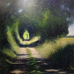 Path and Shadows Original Landscape Painting 