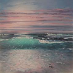 Sunset Breakers Original Oil Painting