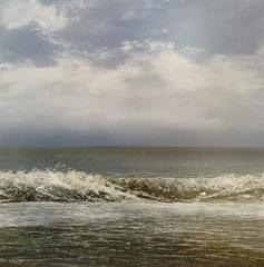 Out of blue Triptych series no 1 Original landscape painting