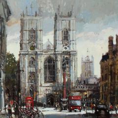 Westminster Abbey original oil painting