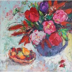 Fruit Basket and spring Flowers 5
