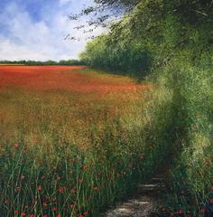 Poppy Field  original landscape painting