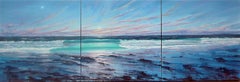 Triptych Atlantic Breakers  original landscape painting