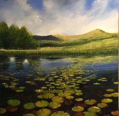 Lilies by the Lakes original landscape paintings