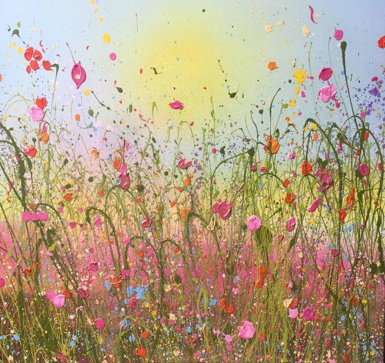 Yvonne Coomber Wild Flower meadows original landscape painting