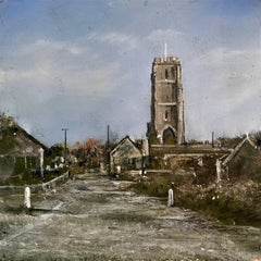 Village life original landscape painting