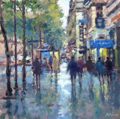 October Afternoon Paris original city landscape painting