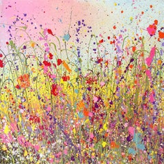 Wild Flowers original abstract landscape painting