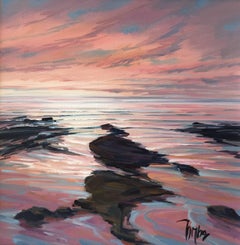 Atlantic Sunset II original landscape painting