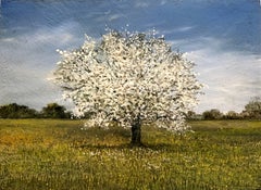 Spring tree original miniature painting