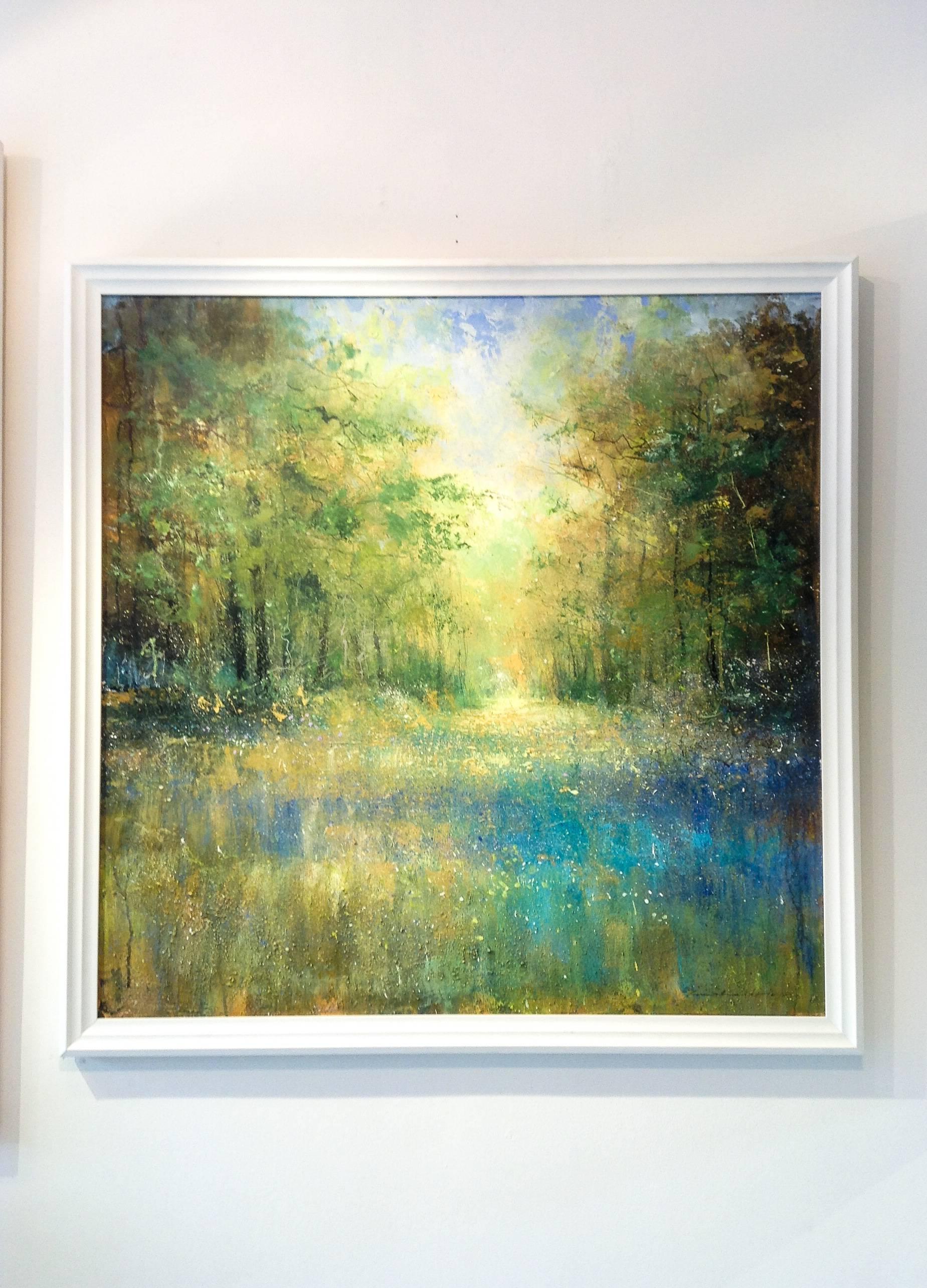 Bluebell Forest - Contemporary Painting by Jonathan Trim