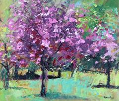Blossom in the Park abstract Landscape painting 
