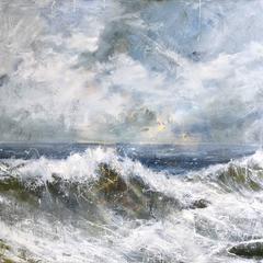 I Think I have got it in my Rain Coat I   Abstract Seascape Painting
