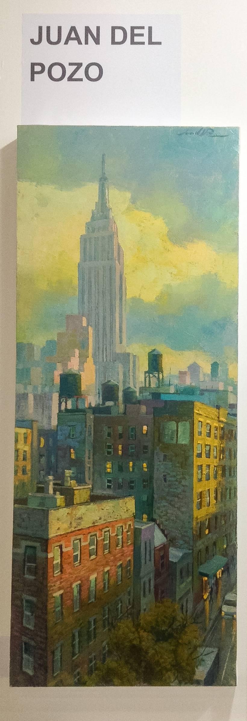 After the Storm NYC original landscape painting - Painting by Juan del Pozo