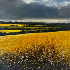 « Ripe in Gold » - Peinture à l'huile originale représentant un paysage réaliste - Œuvre d'art contemporaine