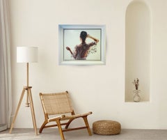Whispers in Lace - original realism figurative oil painting - contemporary art