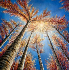 Wo der Herbst auf das Licht trifft, Ölgemälde, zeitgenössische impressionistische Landschaft