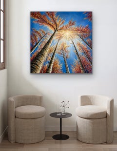 Wo der Herbst auf das Licht trifft, Ölgemälde, zeitgenössische impressionistische Landschaft