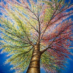 „Wo Blüten tanzen“, Originalgemälde, zeitgenössische impressionistische Landschaft