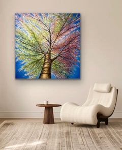 „Wo Blüten tanzen“, Originalgemälde, zeitgenössische impressionistische Landschaft
