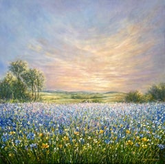 „Wo das Tageslicht träumt“, Ölgemälde, zeitgenössische impressionistische Landschaftskunst