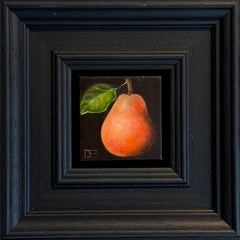 Pocket Pear - original still life oil painting - contemporary realism artwork
