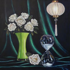 The Secret Garden -Still life Painting, Oil on Canvas, Contemporary realism Art