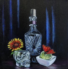 Texas Wildflower-Still life Painting, Oil on Canvas, Contemporary realism Art