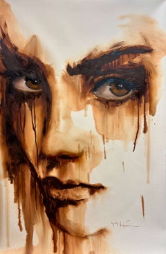 Into the Void XVI, Contemporary Abstract Female Portrait painting, Oil on canvas