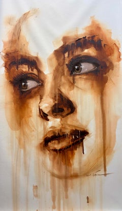 Into the Void XXI, Contemporary Abstract Female Portrait painting, Oil on canvas