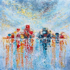 Elsewhere- original abstract landscape painting -contemporary Art