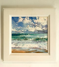 Cornish Beach original abstract Landscape painting