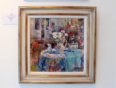 Summer Morning original garden landscape painting